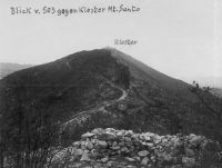 Monte Santo - Blick von Kote 503 gegen das Kloster Monte Santo